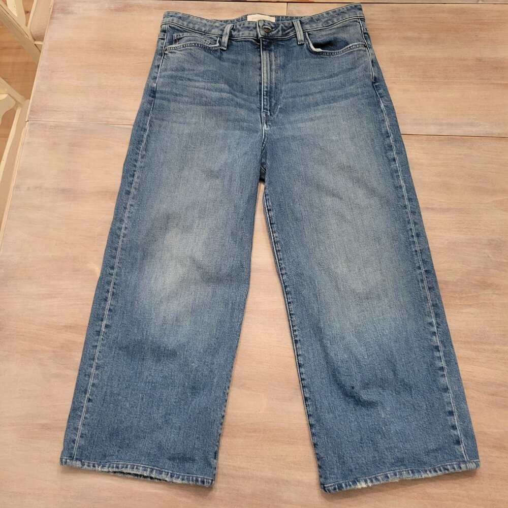 Lafayette 148 New York Denim Cropped Jeans High Rise Blue Size 31